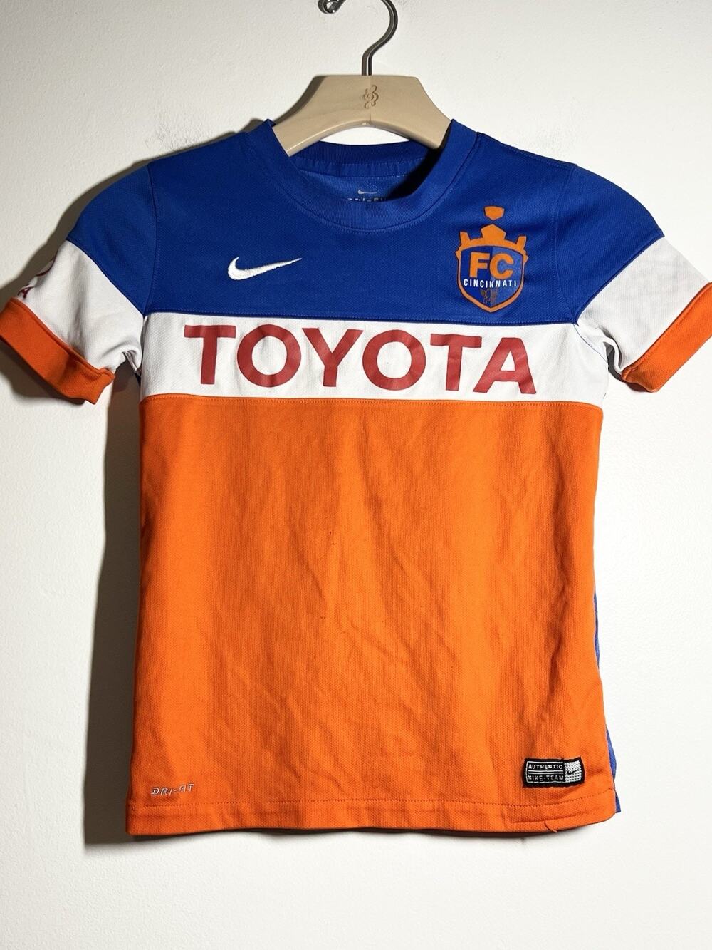 FC Cincinnati USL #22 Berry Toyota Youth Nike Dri Fit Jersey Size S Soccer 16/17